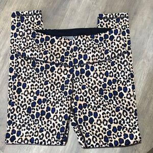 Victoria's Secret Kids Leopard Leggings with Blue Accents